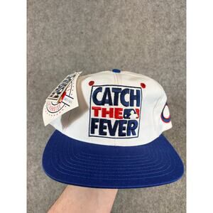 Vintage 90s Catch The Fever Chicago Cubs Snapback Hat MLB OS Deadstock NWT